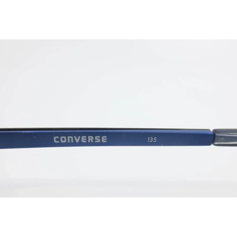 Converse Backlot Charcoal Eyeglasses Frames Rectangular Matte Gray Blue 135mm